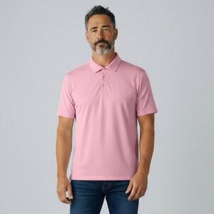 Peter Millar Summer Comfort Golf Polo Shirt Mens XL Pink Stretch Performance